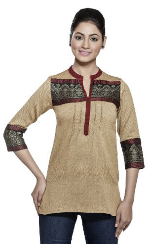 Beige Kurta Tunic Front