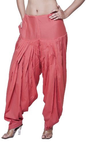 Women's Indian Ethnic Bottomwear Harem Pants- Coral