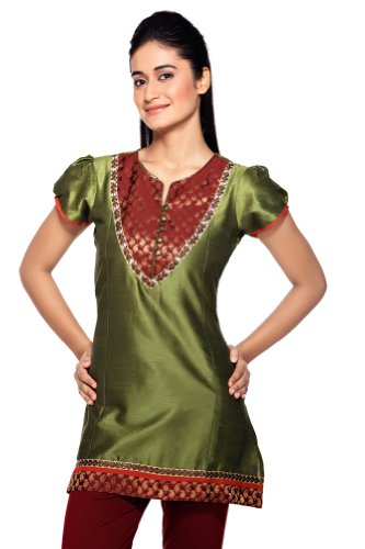 Women's Indian MixNMatch Kurta Green