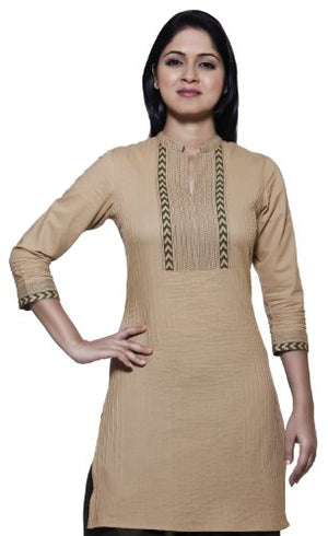 Beige Kurta Tunic Front