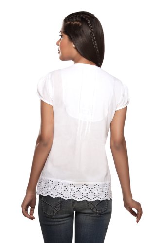 Women's Hakoba Border Cotton Top