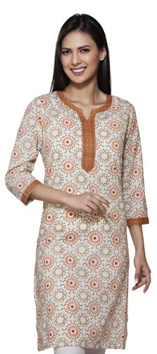 Beige Kurta Tunic Front