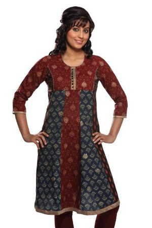 Women's Indian Mix N Match Maroon Kurta Tunic