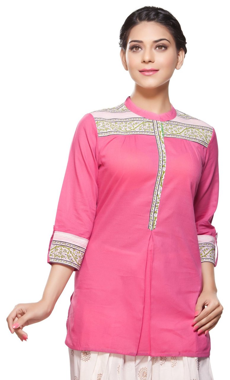 Akkriti Women's Kurta Tunic- Printed Yoke & Roll up Sleeves ÌÎÌ_Ì´åÇÌÎÌ__ÌÎÌ_ÌÎ_ÌÎÌ_Ì´åÌÎÌ_ÌÎ_ÌÎÌ_Ì´å« Front