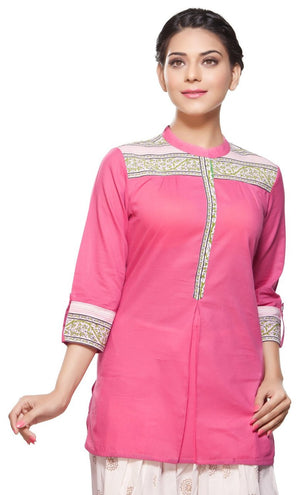 Akkriti Women's Kurta Tunic- Printed Yoke & Roll up Sleeves ÌÎÌ_Ì´åÇÌÎÌ__ÌÎÌ_ÌÎ_ÌÎÌ_Ì´åÌÎÌ_ÌÎ_ÌÎÌ_Ì´å« Front