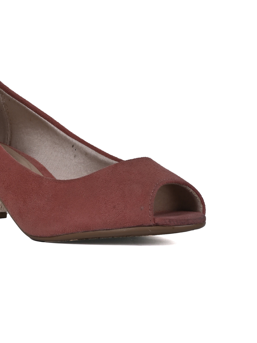 Jove Women's Peep Toe Pumps Maroon