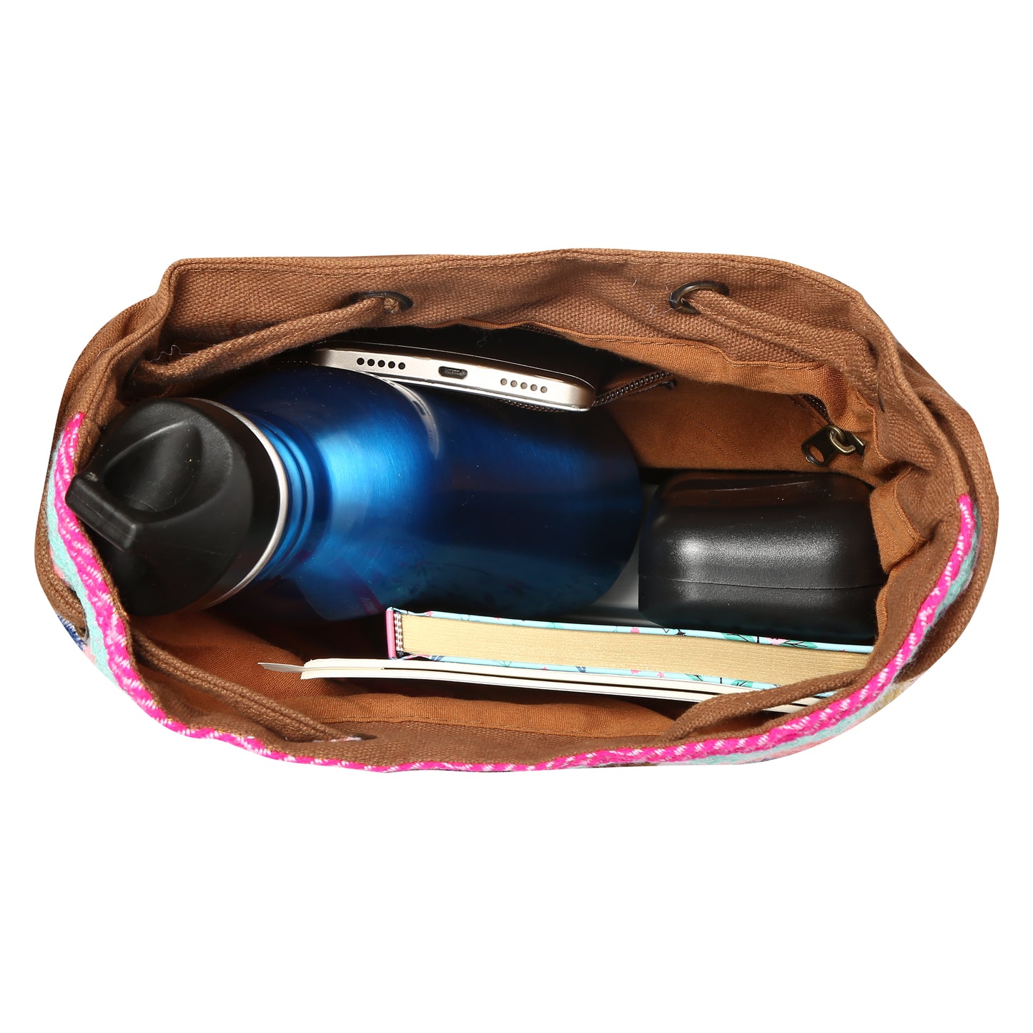 Women's Crossbody Multicolor Striped with Vegan Leather Bag