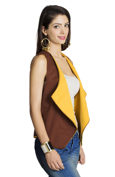MOHR Women's Dark Yellow Reversible Vest åäÌÝÌÕ Side
