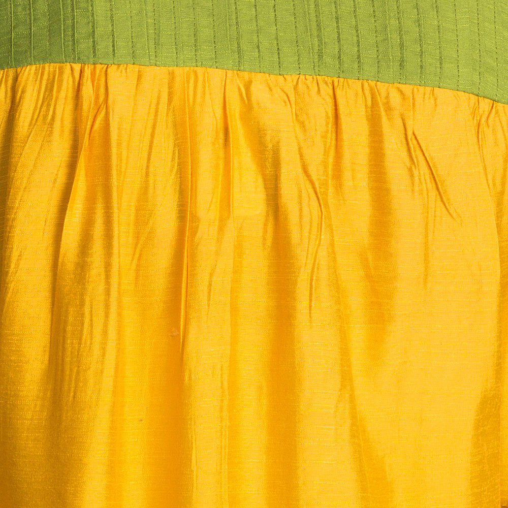 MOHR Women's Yellow Sleeveless Tunic Shirt with Pintuck Yoke Ì´Ì_ÌÎÌÌÎÌ¥ Detail