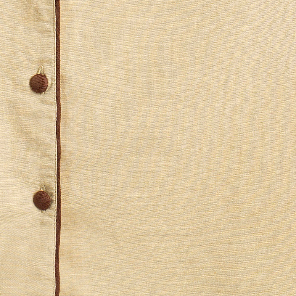 MOHR Women's Beige Tunic Shirt with Mandarin Collar Ì´Ì_ÌÎÌÌÎÌ¥ Detail