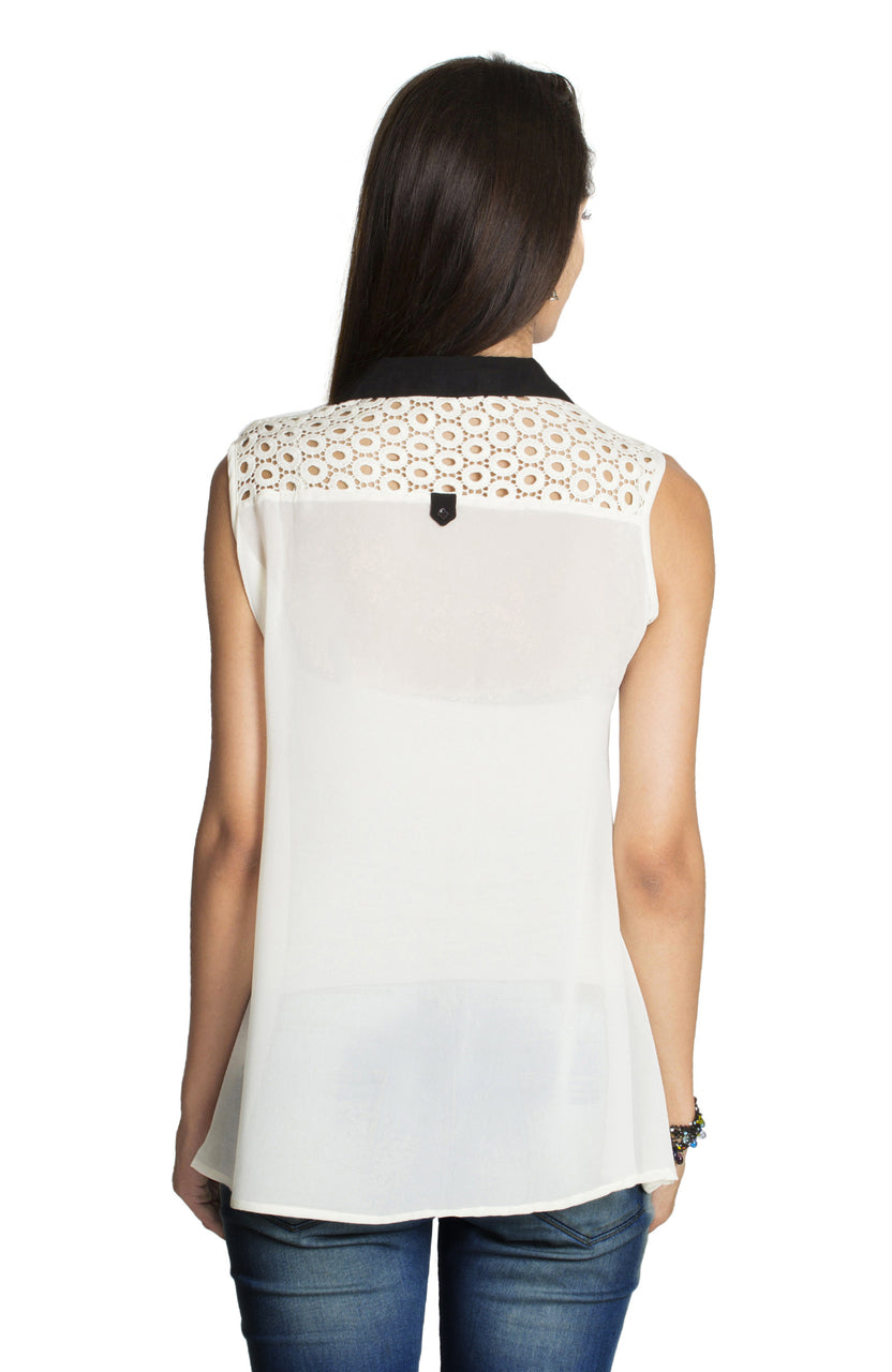 MOHR Women's Shirt with Lace Embellishment Ì´Ì_ÌÎÌÌÎÌ¥ Back