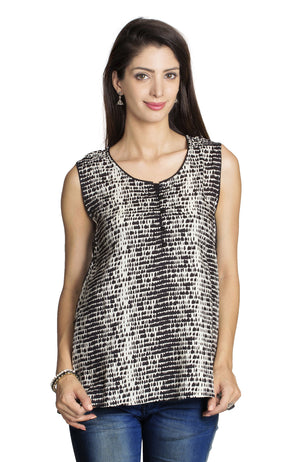 MOHR Women's Sleeveless Printed Tunic Shirt Ì´Ì_ÌÎÌÌÎÌ¥ Front