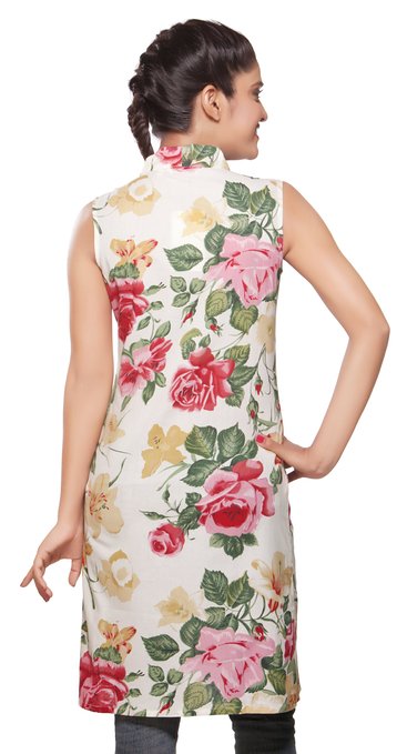 Akkriti Women's Kurta Tunic- Allover Floral Print ÌÎÌ_Ì´åÇÌÎÌ__ÌÎÌ_ÌÎ_ÌÎÌ_Ì´åÌÎÌ_ÌÎ_ÌÎÌ_Ì´å« Back