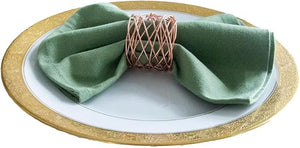 Handmade Artisan Crafted Mesh Metal Dining Napkin Rings, Copper