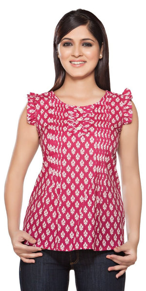 Akkriti Women's Kurta Tunic- Printed with Front Pleats ÌÎÌ_Ì´åÇÌÎÌ__ÌÎÌ_ÌÎ_ÌÎÌ_Ì´åÌÎÌ_ÌÎ_ÌÎÌ_Ì´å« Front