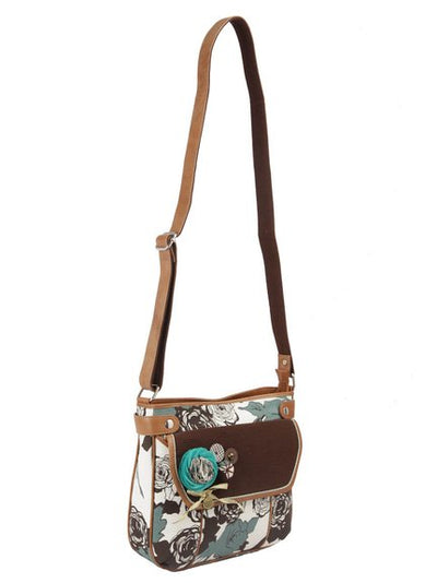 Ivory Tag Bold Floral Crossbody Bag ÛÒ Side