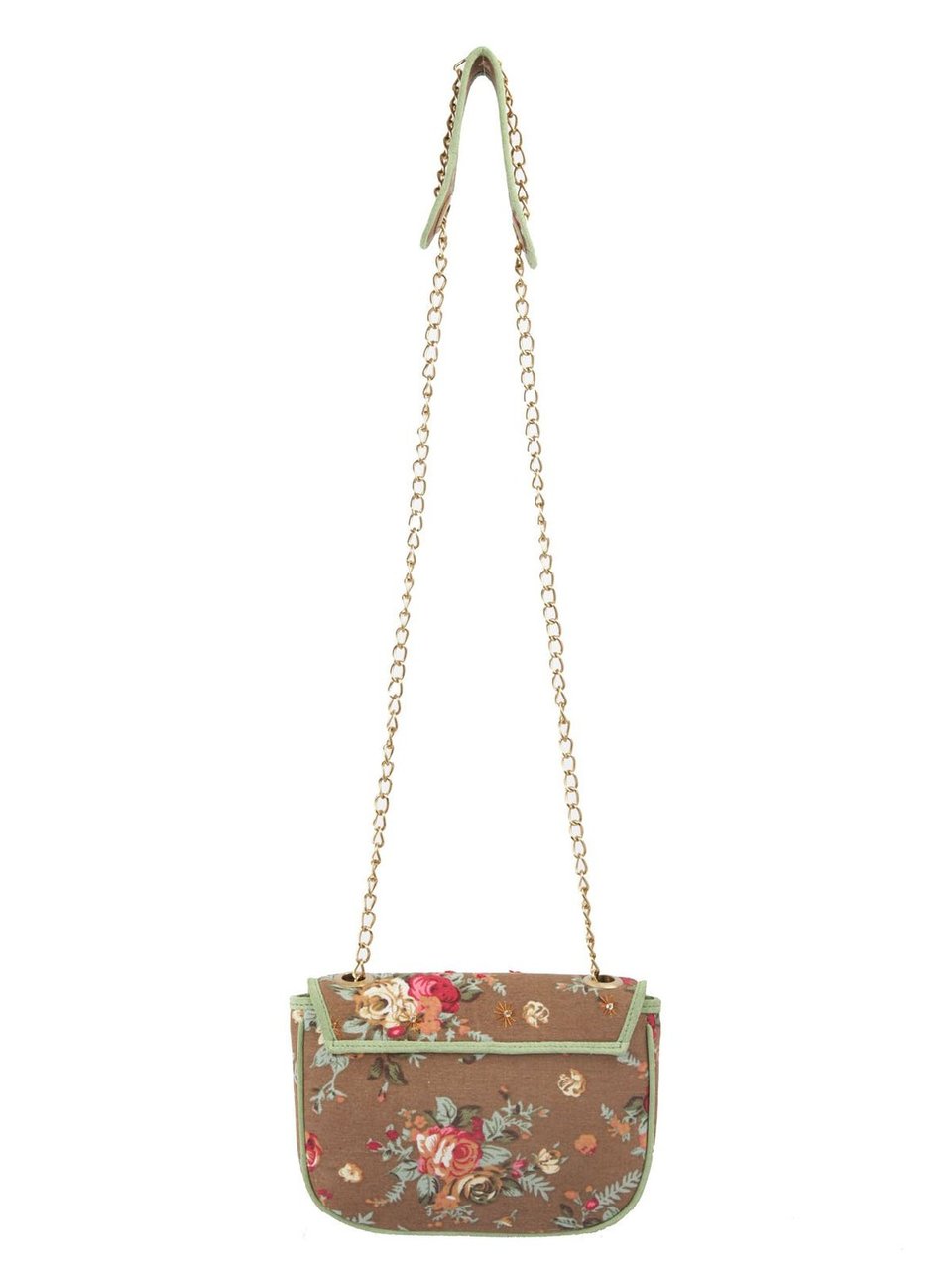 Ivory Tag Embellished Rose Hand Embroidered Handbag ÛÒ Back