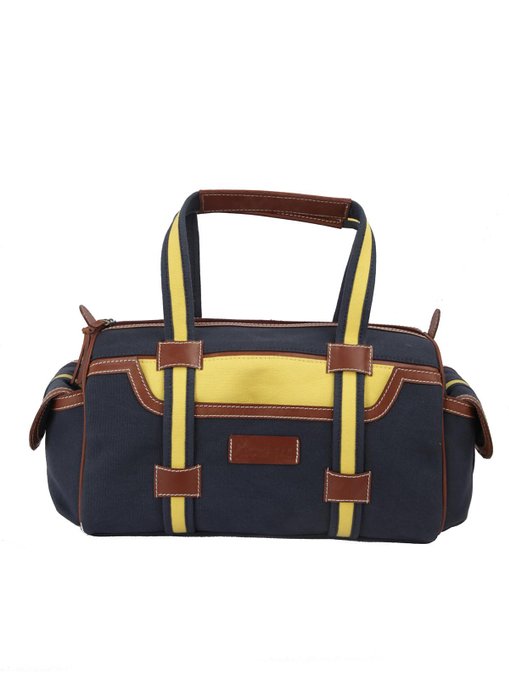 Ivory Tag Getaway Canvas & Leather Duffel Bag ÛÒ Front