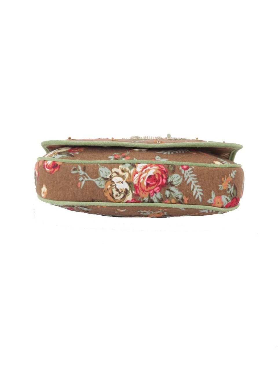 Ivory Tag Embellished Rose Hand Embroidered Handbag ÛÒ Bottom