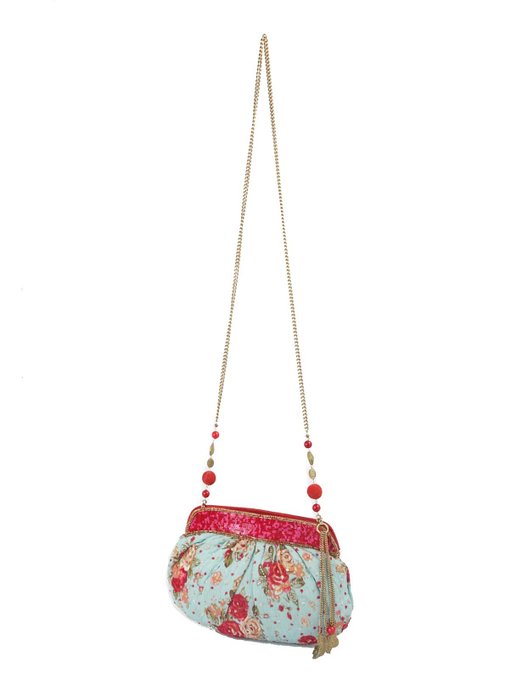 Ivory Tag Beaded Rossete Clutch ÛÒ Side