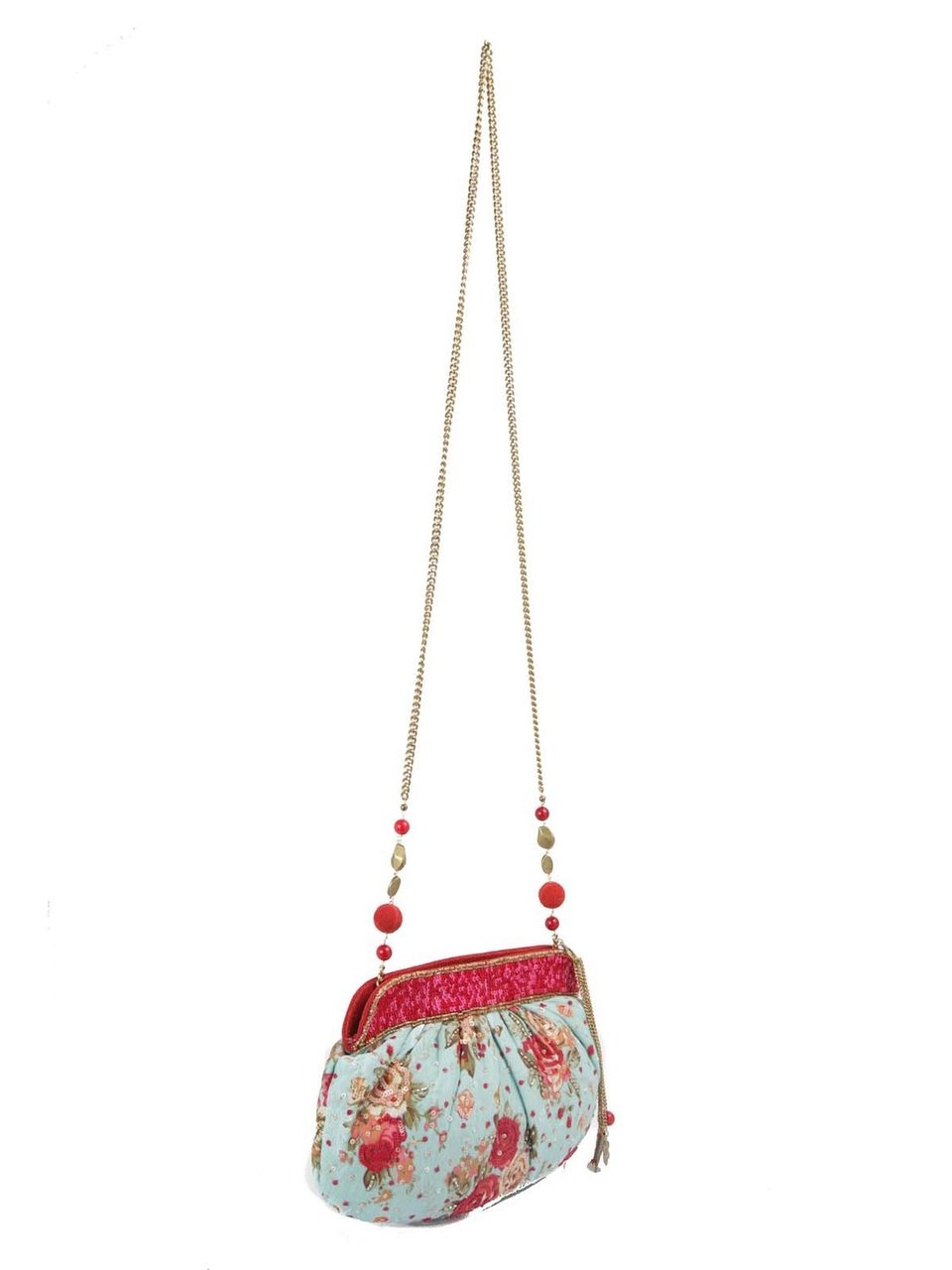 Ivory Tag Beaded Rossete Clutch ÛÒ Side