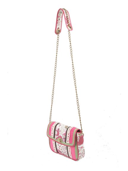 Ivory Tag Paisley Pink Crossbody Bag ÛÒ Side