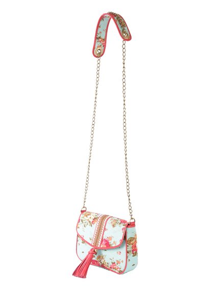 Ivory Tag Lacy Turq Crossbody Bag ÛÒ Side