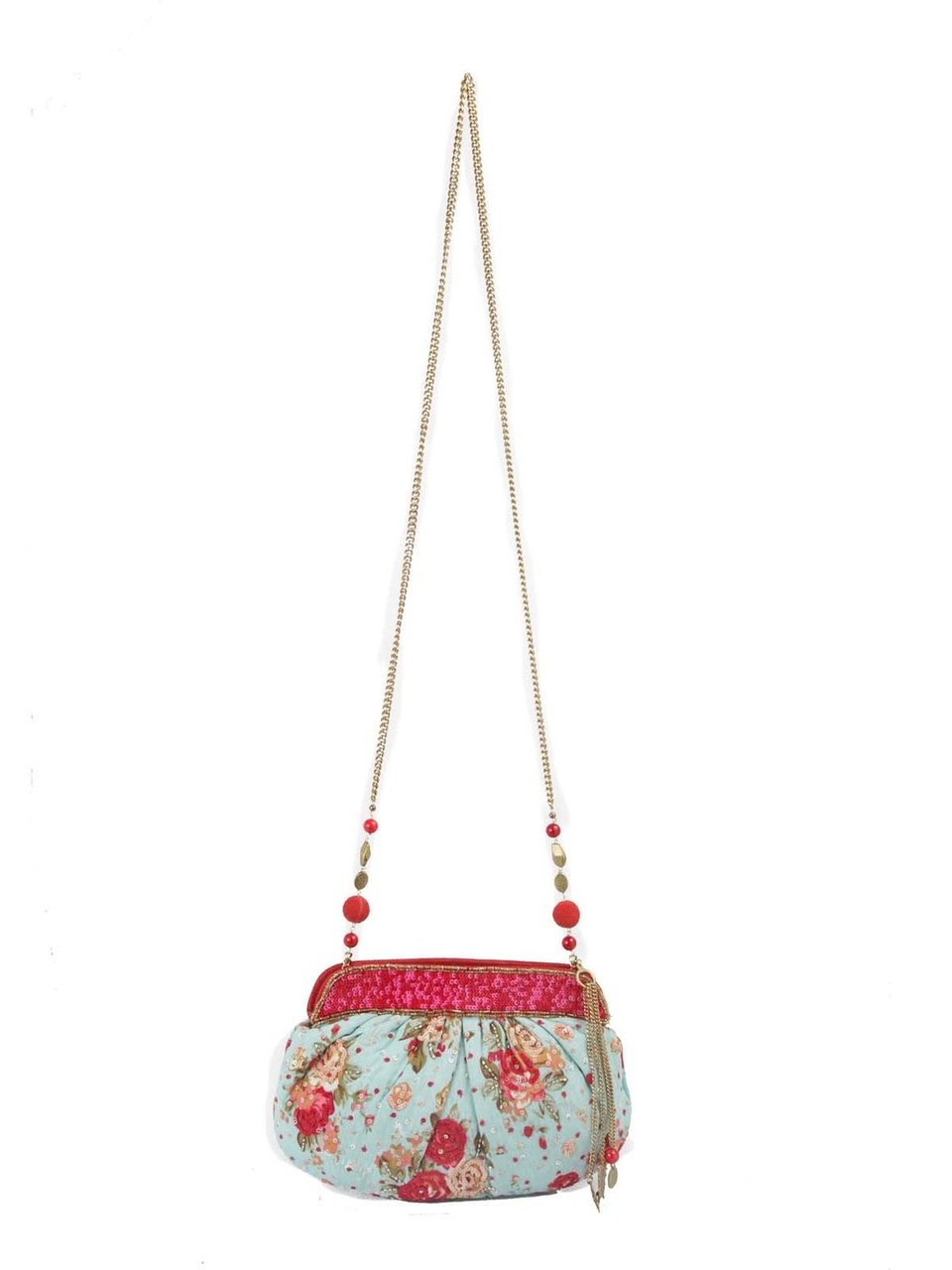 Ivory Tag Beaded Rossete Clutch ÛÒ Front