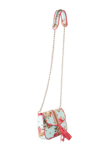 Ivory Tag Lacy Turq Crossbody Bag ÛÒ Side