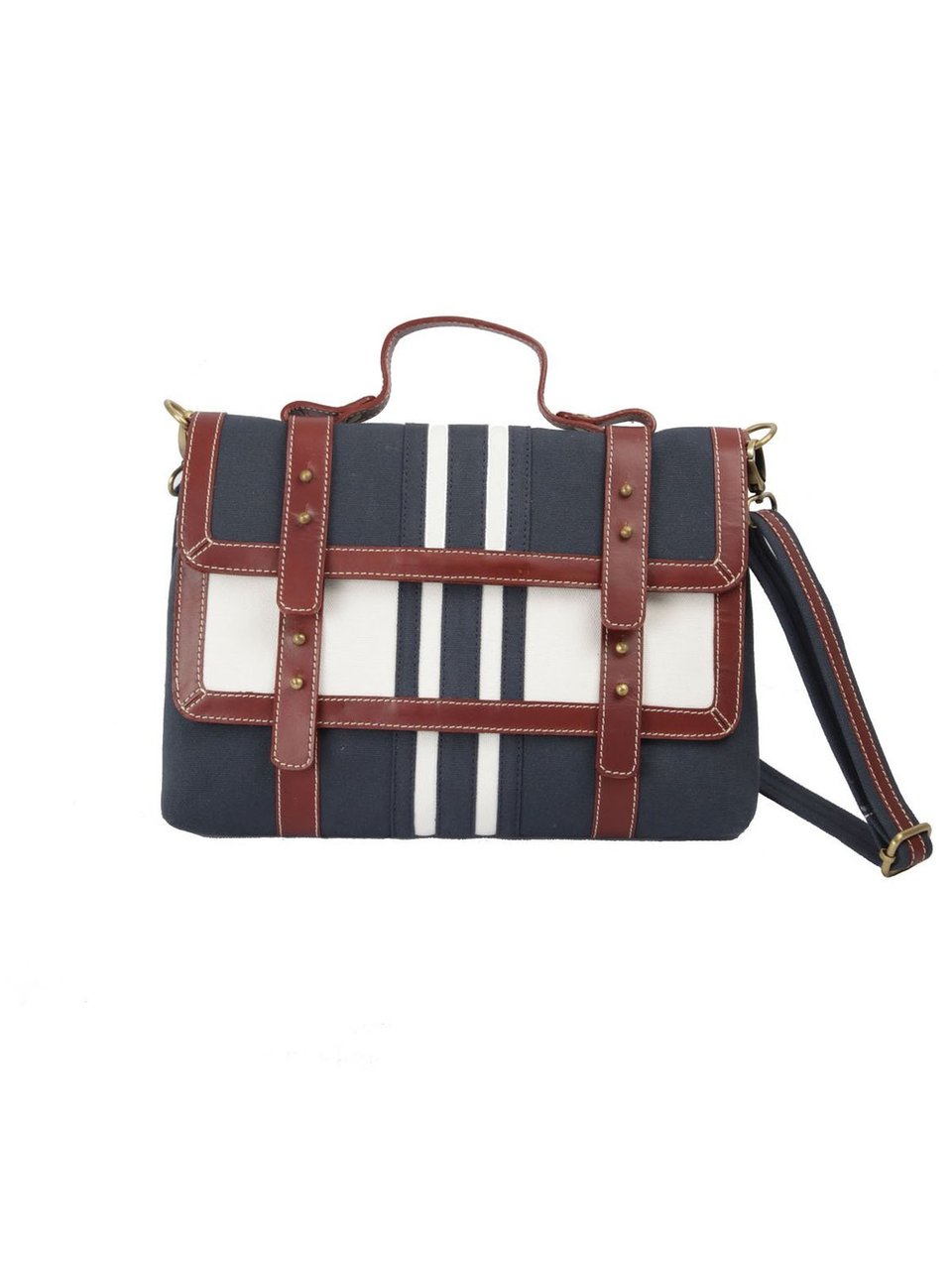 Ivory Tag Flap o Flap  Canvas & Leather Crossbody Handbag ÛÒ Front