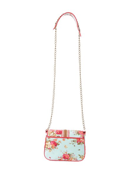 Ivory Tag Lacy Turq Crossbody Bag ÛÒ Back