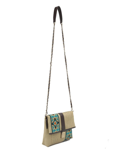 Ivory Tag Love Across Leather & Fabric Crossbody Bag ÛÒ Side