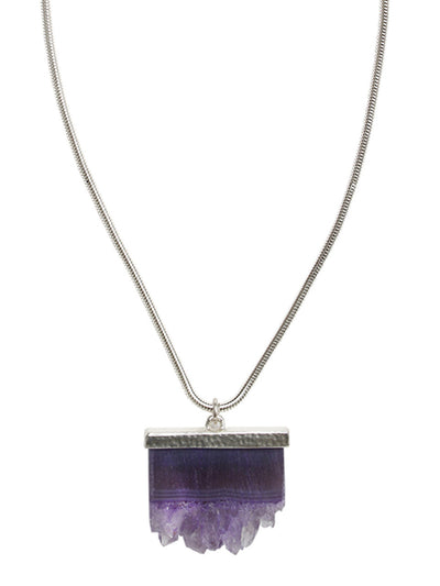 Ivory Tag Purple Iceberg Crystal Stone Necklace ÛÒ Detail