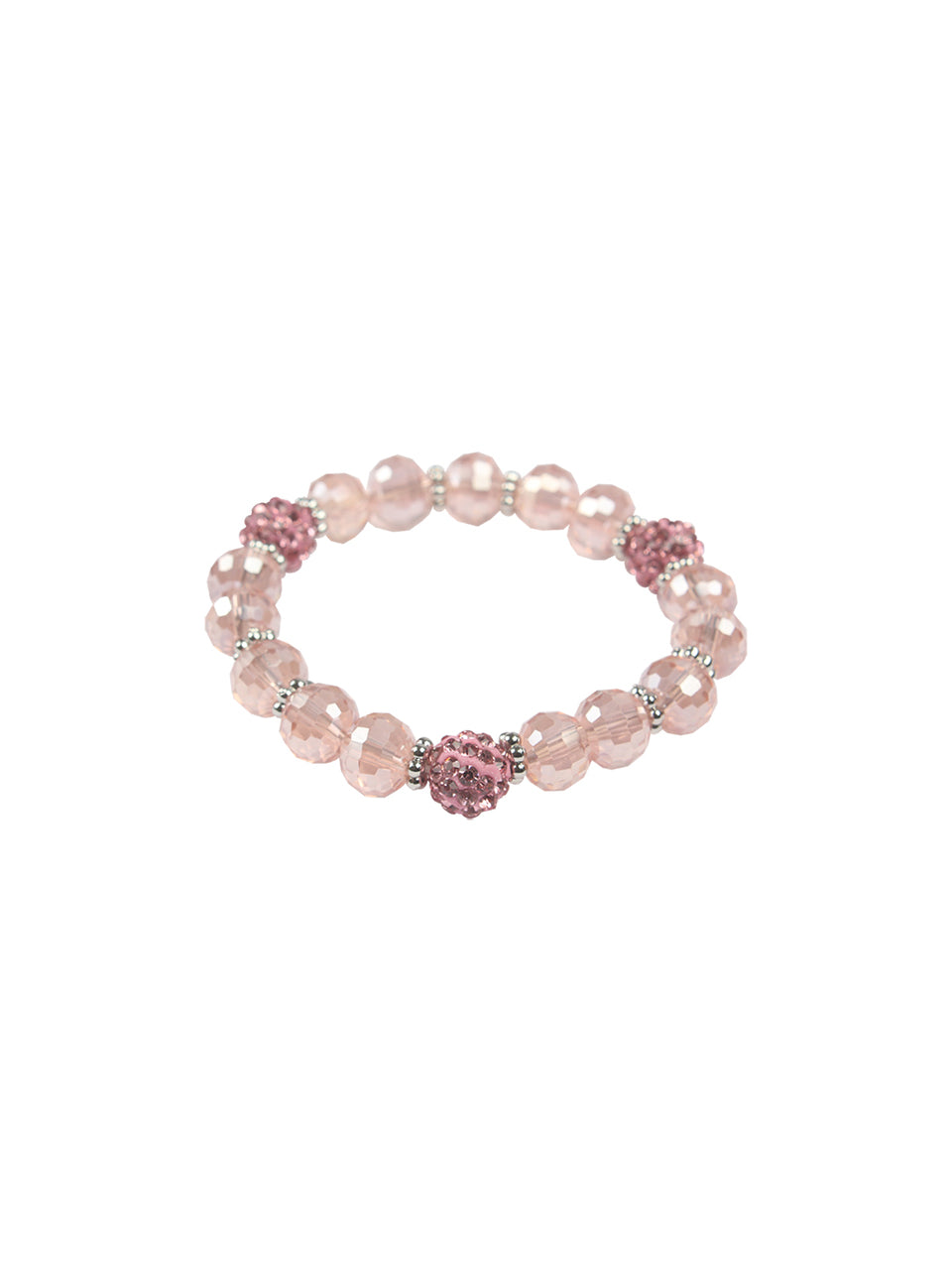 Ivory Tag Faceted Light Pink Bracelet