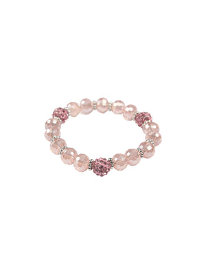 Ivory Tag Faceted Light Pink Bracelet