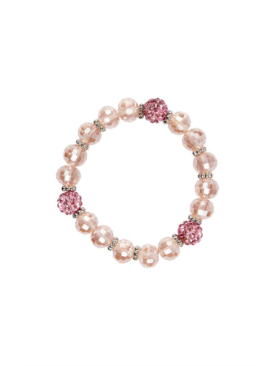 Ivory Tag Faceted Light Pink Bracelet