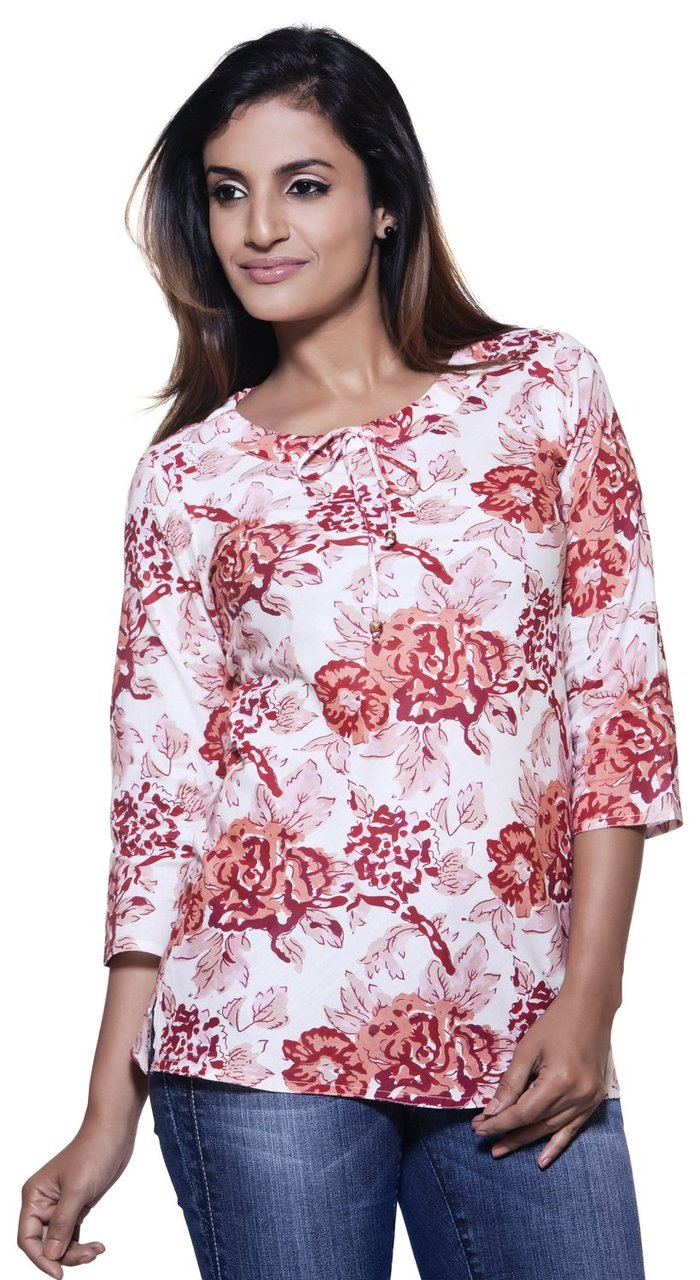 Akkriti Women's Allover Printed Kurti ÌÎÌ_Ì´åÇÌÎÌ__ÌÎÌ_ÌÎ_ÌÎÌ_Ì´åÌÎÌ_ÌÎ_ÌÎÌ_Ì´å« Front