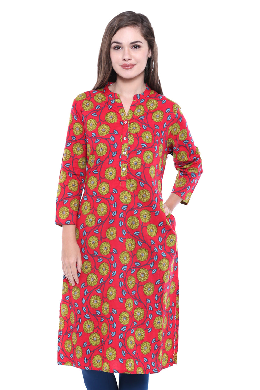 Women's Indian Printed Kurta Tunic | In-Sattva 
