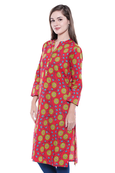 Women's Indian Printed Kurta Tunic | In-Sattva 