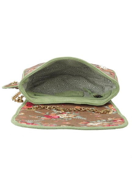 Ivory Tag Embellished Rose Hand Embroidered Handbag ÛÒ Inside