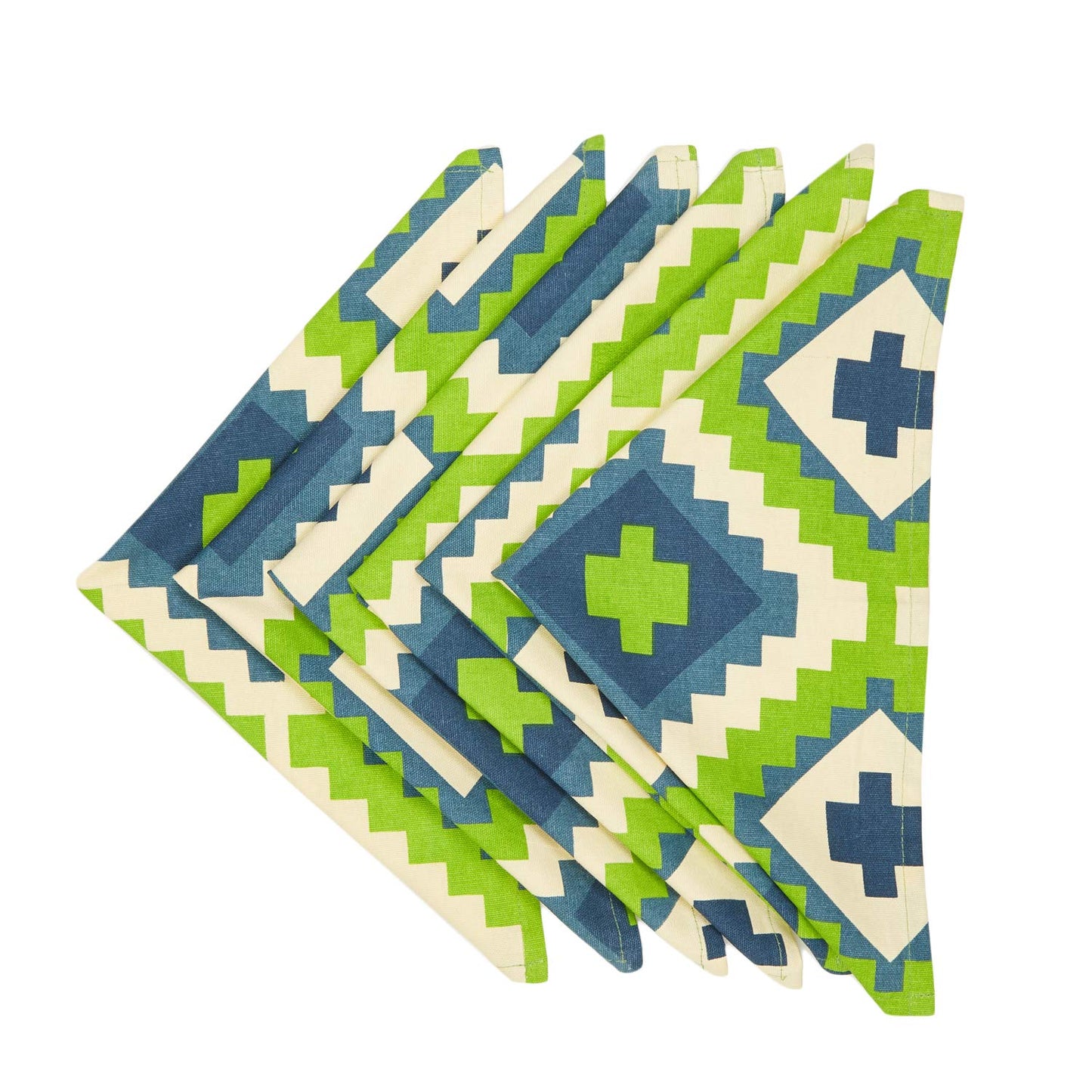 In-Sattva Home 100% Cotton Bohemian Print and Pattern Soft Feel Table Napkin Set; Ideal for Family, Get-Together, Parties, Holidays