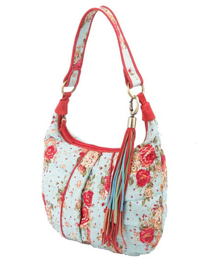 Ivory Tag Turq Blossom Sequin Highlight Handbag Ì_Ì_Ì± Side