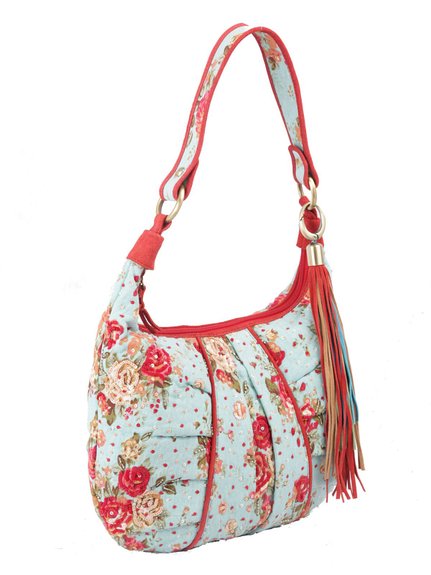 Ivory Tag Turq Blossom Sequin Highlight Handbag Ì_Ì_Ì± Side