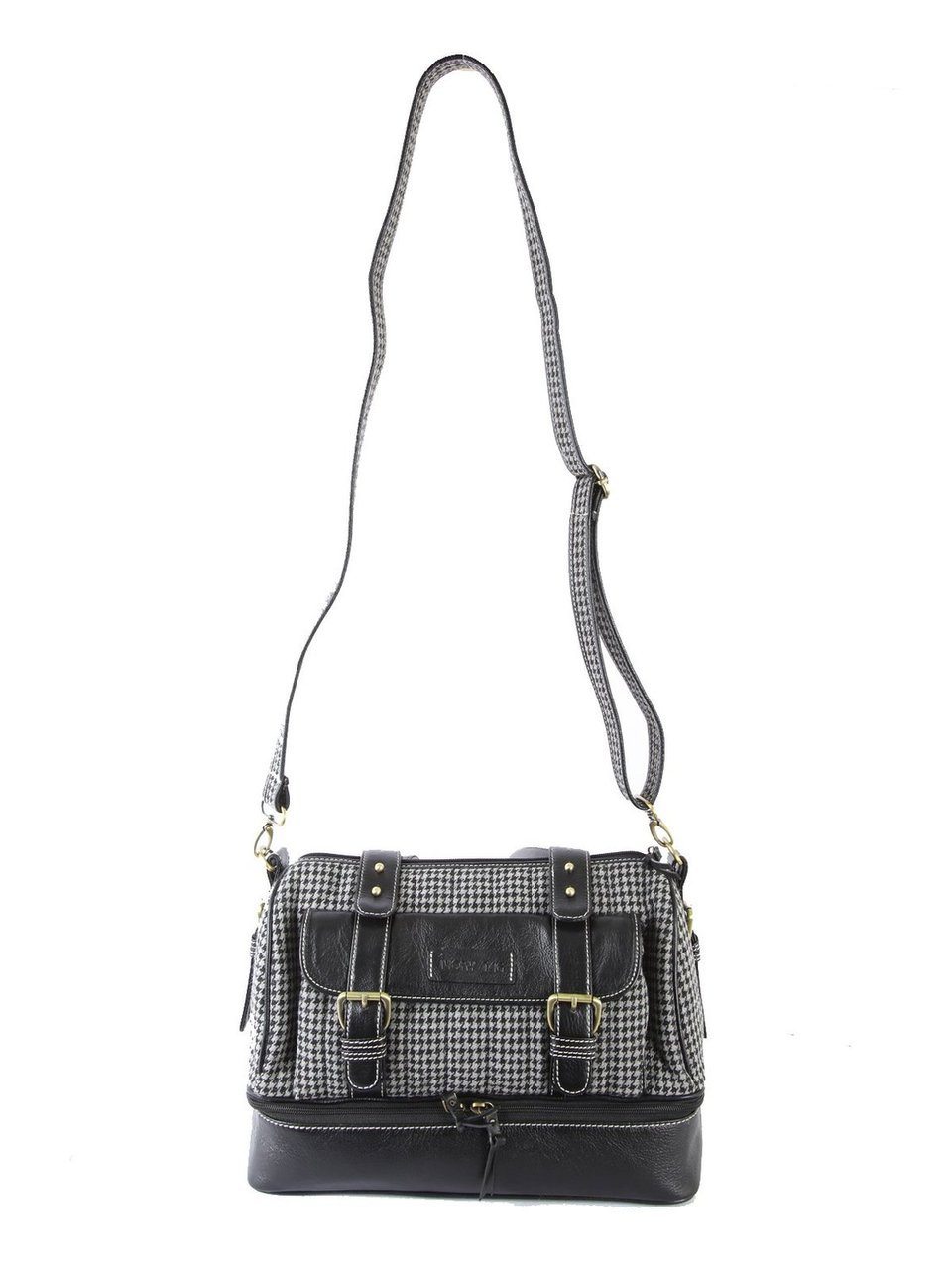Ivory Tag Leather Weekender HandBag ÛÒ Long Strap Front