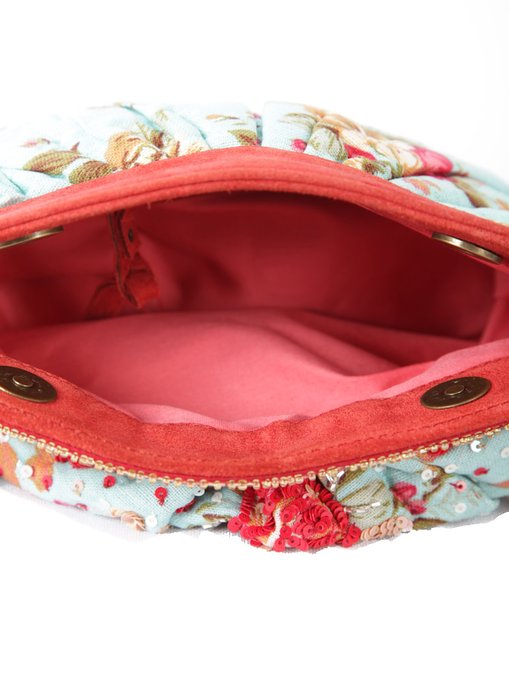 Ivory Tag Beaded Rossete Clutch ÛÒ Inside