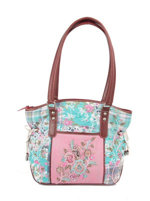 Ivory Tag Patterned Melange Hand Embroidery Handbag ÛÒ Front