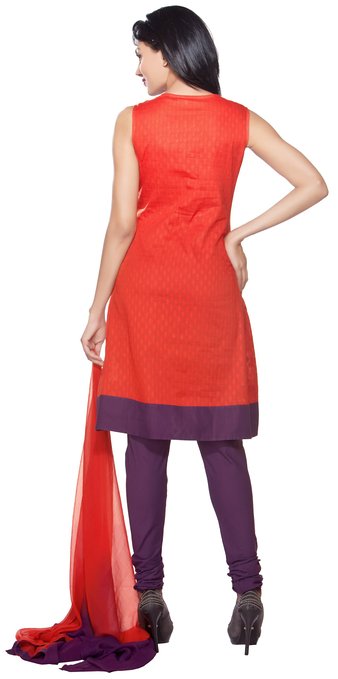 Trishaa Women's Salwaar Kameez Set- Contrast Yoke with Mirror work ÛÒ Back