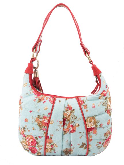 Ivory Tag Turq Blossom Sequin Highlight Handbag Ì_Ì_Ì± Back