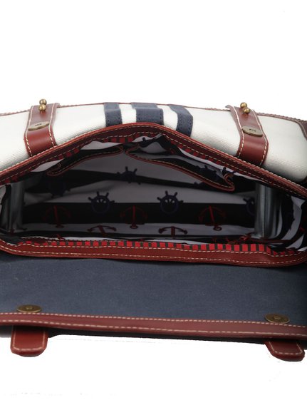 Ivory Tag Flap o Flap  Canvas & Leather Crossbody Handbag ÛÒ Inside