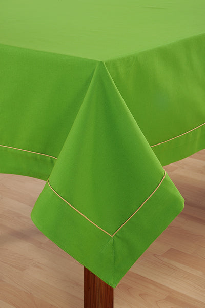 In-Sattva Home 100% Cotton Solid Color Soft Feel Washable Rectangular Table Cover Cloth Green